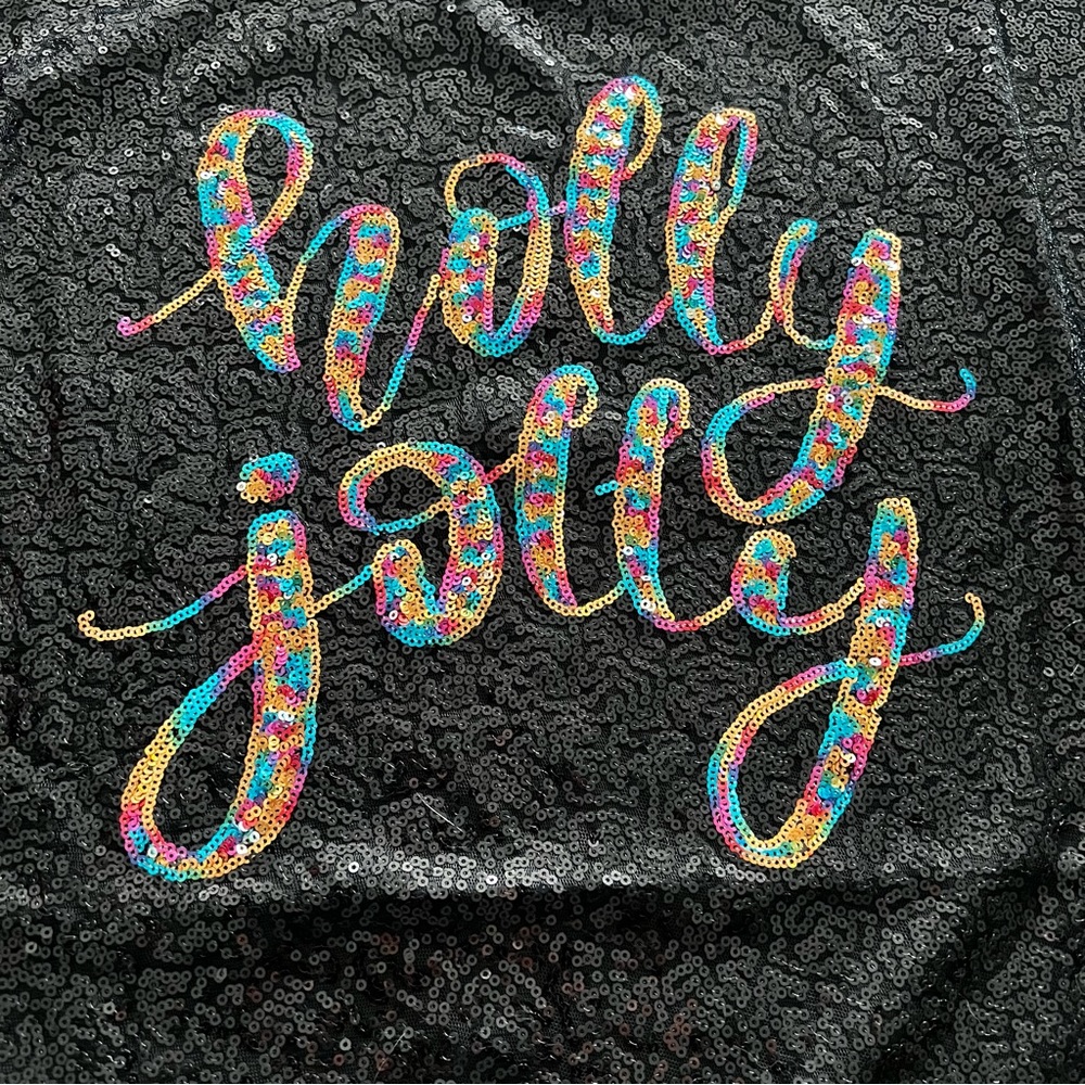 Sequin FESTIVE ‘Holly Jolly' Sequin Holiday Dress Large Fits Oversized - Picture 5 of 14
